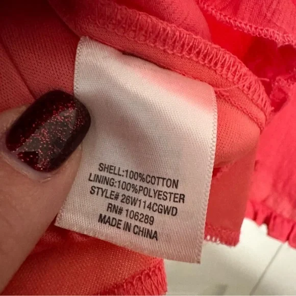 Mi Ami by Francesca’s Strappy Boho Ruffle Swing Dress Coral Pink Size Small VGUC - Picture 7 of 8